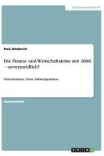 Die Finanz- und Wirtschaftskrise seit 2006 - unvermeidlich? af Paul Diederich