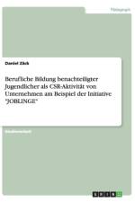Berufliche Bildung benachteiligter Jugendlicher als CSR-Aktivitat von Unternehmen am Beispiel der Initiative JOBLINGE af Daniel Zäck
