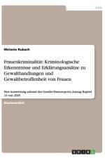 Frauenkriminalitat af Melanie Rubach