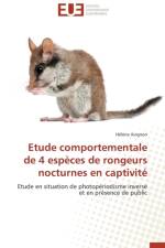 Etude Comportementale de 4 Esp ces de Rongeurs Nocturnes En Captivit af Avignon-H