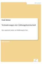 Veranderungen der Zahlungsbereitschaft af Frank Gartner