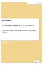 Performancemessung und -attribution af Oliver Fochler