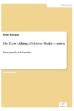 Entwicklung effektiver Markennamen af Robin Ebinger