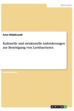 Kulturelle und strukturelle Anforderungen zur Beseitigung von Lernbarrieren af Arne Hildebrandt