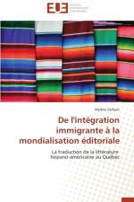 de l'Int gration Immigrante La Mondialisation ditoriale af Dufault-M
