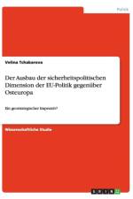 Ausbau Der Sicherheitspolitischen Dimension Der Eu-Politik Gegenuber Osteuropa af Velina Tchakarova