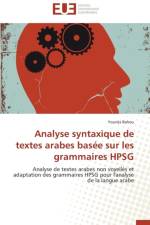 Analyse Syntaxique de Textes Arabes Bas e Sur Les Grammaires Hpsg af Bahou-Y