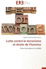 Lutte Contre Le Terrorisme Et Droits de l'Homme af Nze-H