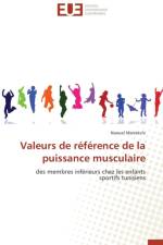 Valeurs de R f rence de la Puissance Musculaire af Marrakchi-N