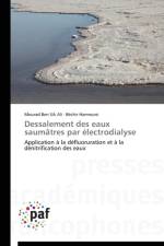 Dessalement Des Eaux Saumatres Par Electrodialyse af Collectif