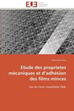 Etude Des Proprietes M caniques Et D Adh sion Des Films Minces af Talea-M