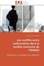 Les Conflits Entre Actionnaires Dans La Soci t Anonyme de l'Ohada af Hounkpe-J