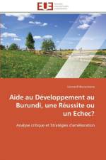 Aide Au D veloppement Au Burundi, Une R ussite Ou Un Echec? af Nkunzimana-L