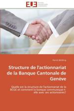 Structure de l'actionnariat de la banque cantonale de geneve af Boehling-P