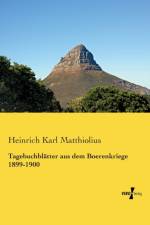 Tagebuchblatter aus dem Boerenkriege 1899-1900 af Heinrich Karl Matthiolius