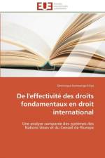 de l'Effectivit Des Droits Fondamentaux En Droit International af Kiliya-D