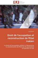 Droit de l'occupation et reconstruction de l'etat irakien af Barjot-L