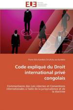 Code Expliqu Du Droit International Priv Congolais af Kandolo-P