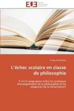 L echec scolaire en classe de philosophie af Ouedraogo-T