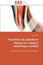 Propri t s Du Palladium D pos Sur Support Z olithique Modifi af Najar-H