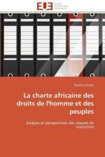 La Charte Africaine Des Droits de l'Homme Et Des Peuples af Drame-M