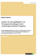 Analyse der Abzugsfahigkeit von Vorsorgeaufwendungen unter verfassungsrechtlichen Vorgaben af Melanie Haberer