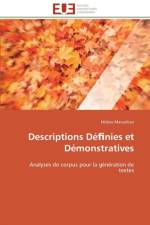 Descriptions D Nies Et D monstratives af Manuelian-H