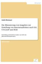 Bilanzierung von Ausgaben zur Erstellung von Internetauftritten nach IAS, US-GAAP und HGB af Andre Blomeyer