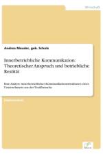 Innerbetriebliche Kommunikation af Geb Schulz Andrea Mauder