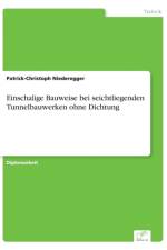Einschalige Bauweise bei seichtliegenden Tunnelbauwerken ohne Dichtung af Patrick-Christoph Niederegger