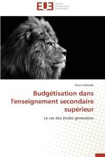 Budg tisation Dans l'Enseignement Secondaire Sup rieur af Edwards-P