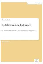 Folgebewertung des Goodwill af Tino Fettback