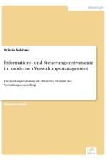Informations- und Steuerungsinstrumente im modernen Verwaltungsmanagement af Kristin Sabitzer