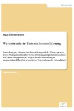 Wertorientierte Unternehmensfuhrung af Inga Zimmermann