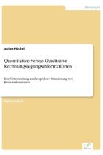Quantitative versus Qualitative Rechnungslegungsinformationen af Julian Poeckel