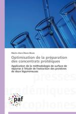 Optimisation de la Preparation Des Concentrats Proteiques af Mune Mune-M