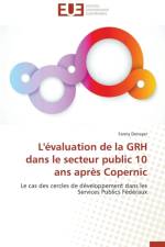 L' valuation de la Grh Dans Le Secteur Public 10 ANS Apr s Copernic af Denayer-F