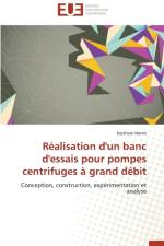 R alisation d'Un Banc d'Essais Pour Pompes Centrifuges Grand D bit af Hermi-H