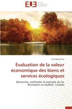 valuation de la Valeur conomique Des Biens Et Services cologiques af Massicotte-E