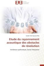Etude Du Rayonnement Acoustique Des Obstacles de R volution af Tallal Epouse Rifai-S