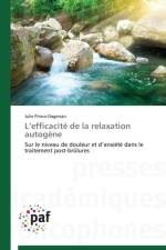 L Efficacite de la Relaxation Autogene af Dagenais-J