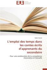 L Emploi Des Temps Dans Les Contes crits D Apprenants Du Secondaire af Hamel-N