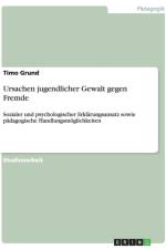 Ursachen Jugendlicher Gewalt Gegen Fremde af Timo Grund