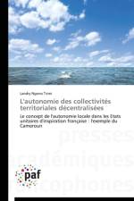 L'Autonomie Des Collectivites Territoriales Decentralisees af Tsimi-L