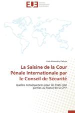 Saisine de la Cour P nale Internationale Par Le Conseil de S curit af Galupa-I