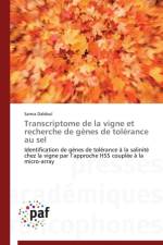 Transcriptome de la Vigne Et Recherche de Genes de Tolerance Au Sel af Daldoul-S