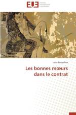 Les Bonnes M Urs Dans Le Contrat af Bocquillon-L