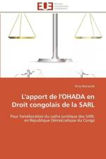 L'Apport de l'Ohada En Droit Congolais de la Sarl af Matsande-P