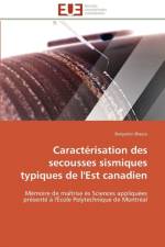 Caract risation Des Secousses Sismiques Typiques de l'Est Canadien af Blasco-B