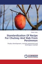 Standardization Of Recipe For Chutney And Slab From Persimmon af Shalini Yadav